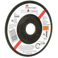 Green Corps Flexible Grinding Wheel, 4-1/2" x 1/8", 7/8" Arbor, Ceramic, Type 27 Fastek