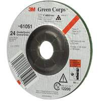 Green Corps Flexible Grinding Wheel, 5" x 1/4", 7/8" Arbor, Ceramic, Type 1 Fastek