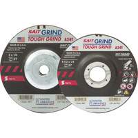 A24T Tough Grind Grinding Wheel, 5" x 1/4", 7/8" Arbor, Aluminum Oxide, Type 27 Fastek