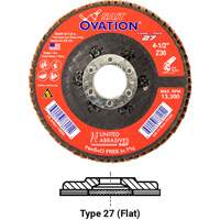 OVATION MEULE LAMELLE5X7/8GRAIN36, 5" x 7/8", Type 27, Grain 36, Zirconium Fastek
