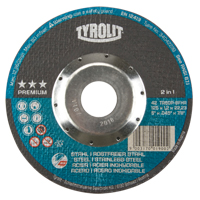 Premium 2 in 1 Thincut Cut-Off Wheel, 5" x 0.045", 7/8" Arbor, Type 27, Aluminum Oxide, 12250 RPM Fastek