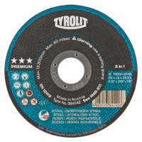 Premium 2 In 1 Thincut Cut-Off Wheel, 4-1/2" x 0.045", 7/8" Arbor, Type 1, Aluminum Oxide, 13300 RPM Fastek