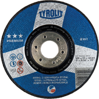 Premium 2-in-1 Grinding Wheel, 4-1/2" x 9/32", 7/8" Arbor, Type 27 Fastek