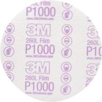 Disque de finition en pellicule Hookit, dia 6", Grain P1000, Oxyde d'aluminium, Ruban Fastek