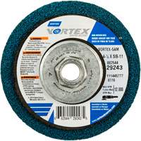Meule abrasive non tiss&eacute;e &agrave; moyeu d&eacute;port&eacute; Vortez Rapid Blend, 4-1/2" dia., Grain 100-120, Oxyde d'aluminium Fastek