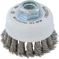 Brosse m&eacute;tallique AllSteel, 3" dia. x 5/8"-11 arbre Fastek