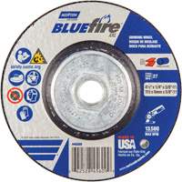 BlueFire&reg; XXL Grinding Wheel, 4-1/2" x 1/4", 5/8" Arbor, Ceramic Alumina, Type 27 Fastek