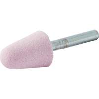 Vitrified Bond Mounted Point, A5, Aluminum Oxide, 3/4" Dia., 1-1/8" L, 80 Grit Fastek