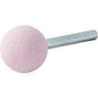 Vitrified Bond Mounted Point, A25, Aluminum Oxide, 1" Dia., 1" L, 80 Grit Fastek