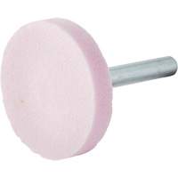 Vitrified Bond Mounted Point, W235, Aluminum Oxide, 1-1/2" Dia., 1/4" L, 80 Grit Fastek