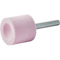 Vitrified Bond Mounted Point, A38, Aluminum Oxide, 1" Dia., 1" L, 80 Grit Fastek