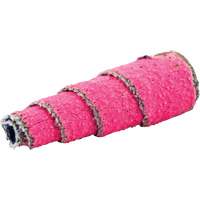 R928 Tapered Spiral Roll, 80 Grit, 1/2" Dia., Ceramic Alumina, 1-1/2" L, 1/8" Arbor Fastek