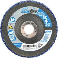 R884P BlueFire&reg; Conical Flap Disc, 4" x 5/8", Type 29, P60 Grit, Zirconia Alumina Fastek