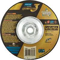 Quantum3 SG Saucer Wheel, 7" x 1/4", 5/8"-11 Arbor, Ceramic Alumina, Type 28 Fastek