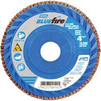 BlueFire&reg; Medium Grade Flap Disc, 4-1/2" x 7/8", Type 27, 60 Grit, Zirconia Alumina Fastek