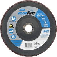 BlueFire&reg; R884P/R884V/R860 Center Mount Fiberglass Conical Flap Disc, 7" x 7/8", Type 29, P36 Grit, Zirconia Alumina Fastek