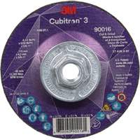 Cubitron 3 Cut & Grind Wheel, 4-1/2" x 5/32", 5/8"-11 Arbor, Type T27, 36+ Grit, Ceramic Fastek