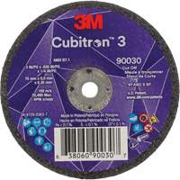 Meule &agrave; tronçonner Cubitron 3, 3" x 0,035", Arbre de 1/4", Type T1, C&eacute;ramique, 21000 Tr/min Fastek