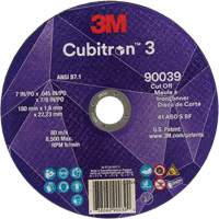 Meule &agrave; tronçonner Cubitron 3, 7" x 0,09", Arbre de 7/8", Type T27, C&eacute;ramique, 8500 Tr/min Fastek