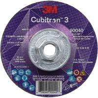 Cubitron 3 Cut-Off Wheel, 4-1/2" x 0.045", 5/8"-11 Arbor, Type T27, Ceramic, 13300 RPM Fastek