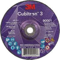 Cubitron 3 Depressed Centre Grinding Wheel, 4" x 1/4", 3/8" Arbor, Ceramic, Type T27 Fastek