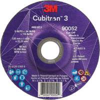 Cubitron 3 Cut-Off Wheel, 5" x 0.04", 7/8" Arbor, Type 27, Ceramic, 60 RPM Fastek