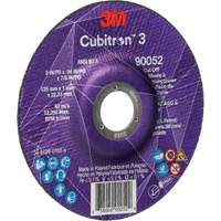 Cubitron 3 Cut-Off Wheel, 5" x 0.04", 7/8" Arbor, Type 27, Ceramic, 60 RPM Fastek