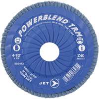 Powerblend TRM Trimmable Flap Disc, 4-1/2" x 7/8", Type 29, Z40 Grit, Zirconium Fastek