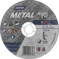 Metal RightCut Right Angle Cut-Off Wheel, 6" x 0.04", 7/8" Arbor, Type 01/41, Aluminum Oxide, 10185 RPM Fastek