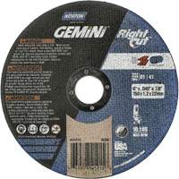 Gemini RightCut Right Angle Cut-Off Wheel, 6" x 0.045", 7/8" Arbor, Type 01/41, Aluminum Oxide, 10185 RPM Fastek