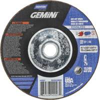 Gemini INOX/SS Right Angle Cut-Off Wheel, 4-1/2" x 3/32", 5/8"-11 Arbor, Type 27/42, Aluminum Oxide, 13580 RPM Fastek