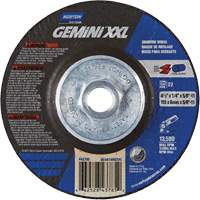 Gemini XXL Grinding Wheel, 4-1/2" x 1/4", 5/8"-11 Arbor, Aluminum Oxide, Type 27 Fastek
