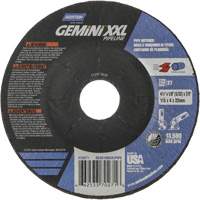 Gemini XXL Grinding & Cutting Wheel, 4-1/2" x 1/8", 7/8" Arbor, Type 27, Aluminum Oxide Fastek