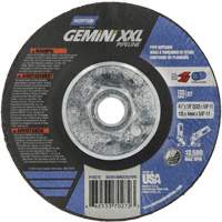 Gemini XXL Grinding & Cutting Wheel, 4-1/2" x 1/8", 5/8"-11 Arbor, Type 27, Aluminum Oxide Fastek