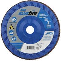 BlueFire Quick Trim Flap Disc, 7" x 7/8", Type 27, 40 Grit, Zirconia Alumina Fastek