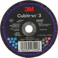Cubitron 3 Cut-Off Wheel, 3" x 0.063", 3/8" Arbor, Ceramic Fastek