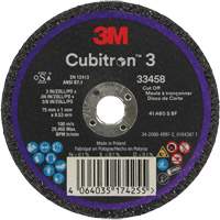 Cubitron 3 Cut-Off Wheel, 3" x 0.039", 3/8" Arbor, Ceramic Fastek