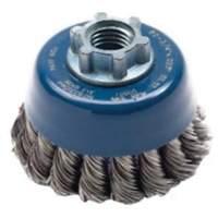 Knotted Wire Cup Brush, 2-3/4" Dia. x 5/8"-11 Arbor Fastek
