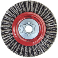 Stringer Bead Knot Wire Brush For Angle Grinders, 4" Dia., 0.02" Fill, 5/8"-11 Arbor, Steel Fastek