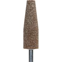 Gemini Vitrified Bond Mounted Point, A38, Aluminum Oxide, 1-1/2" Dia., 1-1/2" L, 60 Grit Fastek