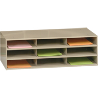 Organisateurs de donn&eacute;es, Stationnaire, 9 fentes, Acier, 33-3/4" la x 11-5/8" p x 10-3/4" h Fastek