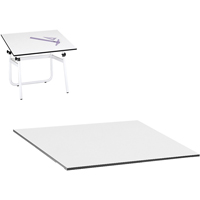 Dessus pour table &agrave; dessin r&eacute;glable Vista, 48" la x 3/4" h, Blanc Fastek