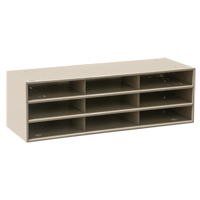 Data Organizers, Stationary, 15 Slots, Steel, 33-3/4" W x 11 5/8" D x 17 3/4" H Fastek