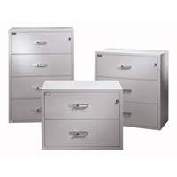 Fire Resistant Filing Cabinets, Steel, 4 Drawers, 38-3/4" W x 23-1/2" D x 55" H, Black OC743 | Fastek