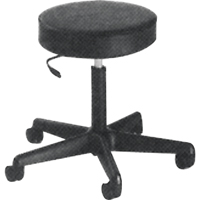 900 Series Task Stool, Mobile, Adjustable, 23" - 33", Vinyl Seat, Black Fastek