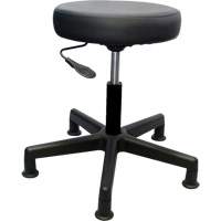 900 Series Task Stool, Stationary, Adjustable, 16" - 22", Vinyl Seat, Black Fastek