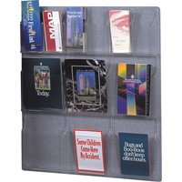 Literature Displays, Wall Mount, 6 Slots, Plastic, 30" W x 34-3/4" D x 34-3/4" H Fastek