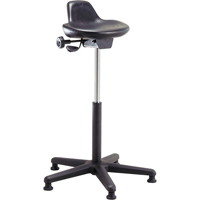 Tabourets Industriels Ergonomiques Shoptech, Position assise/debout, Ajustable, 21" - 31", Polyur&eacute;thane Si&egrave;ge, Noir Fastek