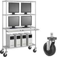 5" Rubber Caster Kit Fastek