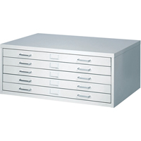 FacilTM Flat File Cabinets, 5 Drawers, 40" W x 26" D x 16-3/8" H OJ915 | Fastek